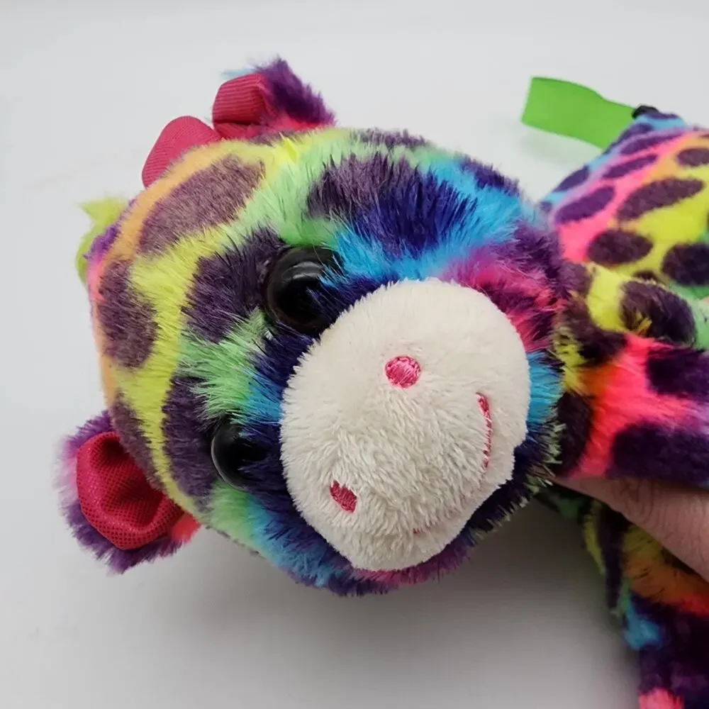 Hug Fun Colorful Leopard Purse Plush Stuffed Toy 9